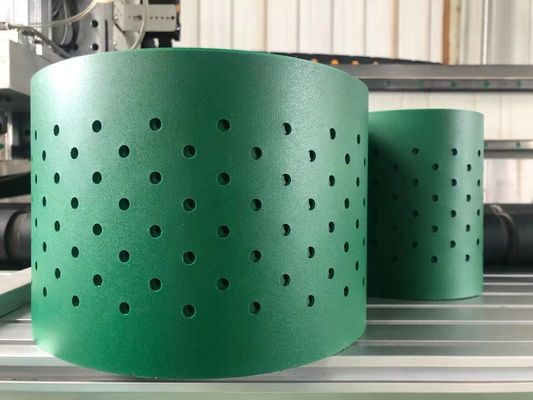 Tiếng ồn thấp Băng tải nhựa PVC màu xanh lá cây