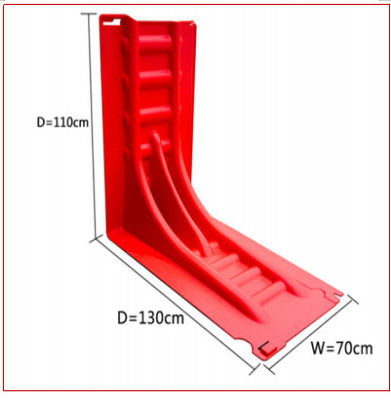 Độ cao 110cm ABS nhựa màu đỏ chống tia UV tiện lợi lũ Baffier